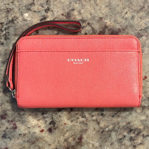 Coach Handbags - Coach Pink Wristlet Wallet